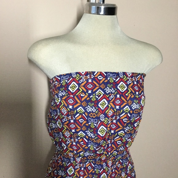 Rue 21 Beautiful Multicolour Strapless Romper Size S - Picture 4 of 9